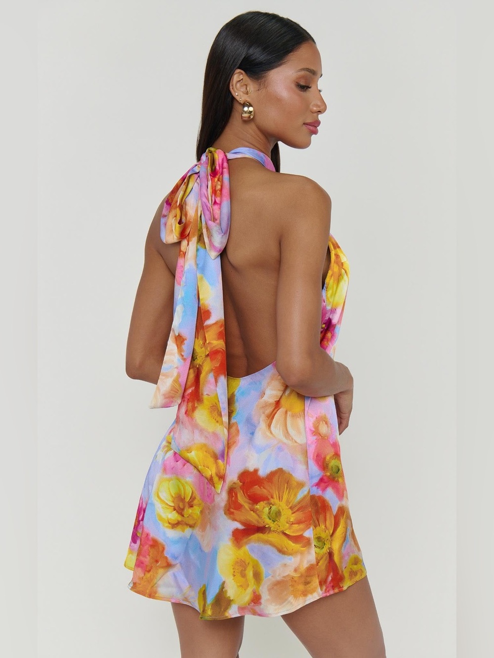 Show Me Your Mumu Twist Halter Mini Dress size S vacation beach tropical bridal